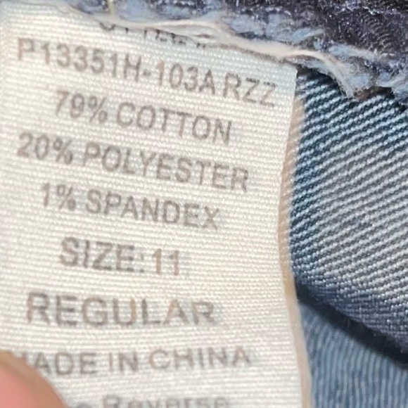 Blue Asphalt Dark Skinny Jeans Juniors 11 Regular - Picture 10 of 11